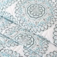 thumbnail image 3 of GAIAM Microfiber Quilt - Plain Weave, Soft Brushed Finish, Lightweight & Easy Care, Printed- Full/Queen Mandala Blues, 3 of 4