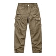 thumbnail image 6 of Jerdar Men's Solid Color Loose Straight Multi-Pocket Cargo Pants Full Length Pants Young Mens Pants, 6 of 6