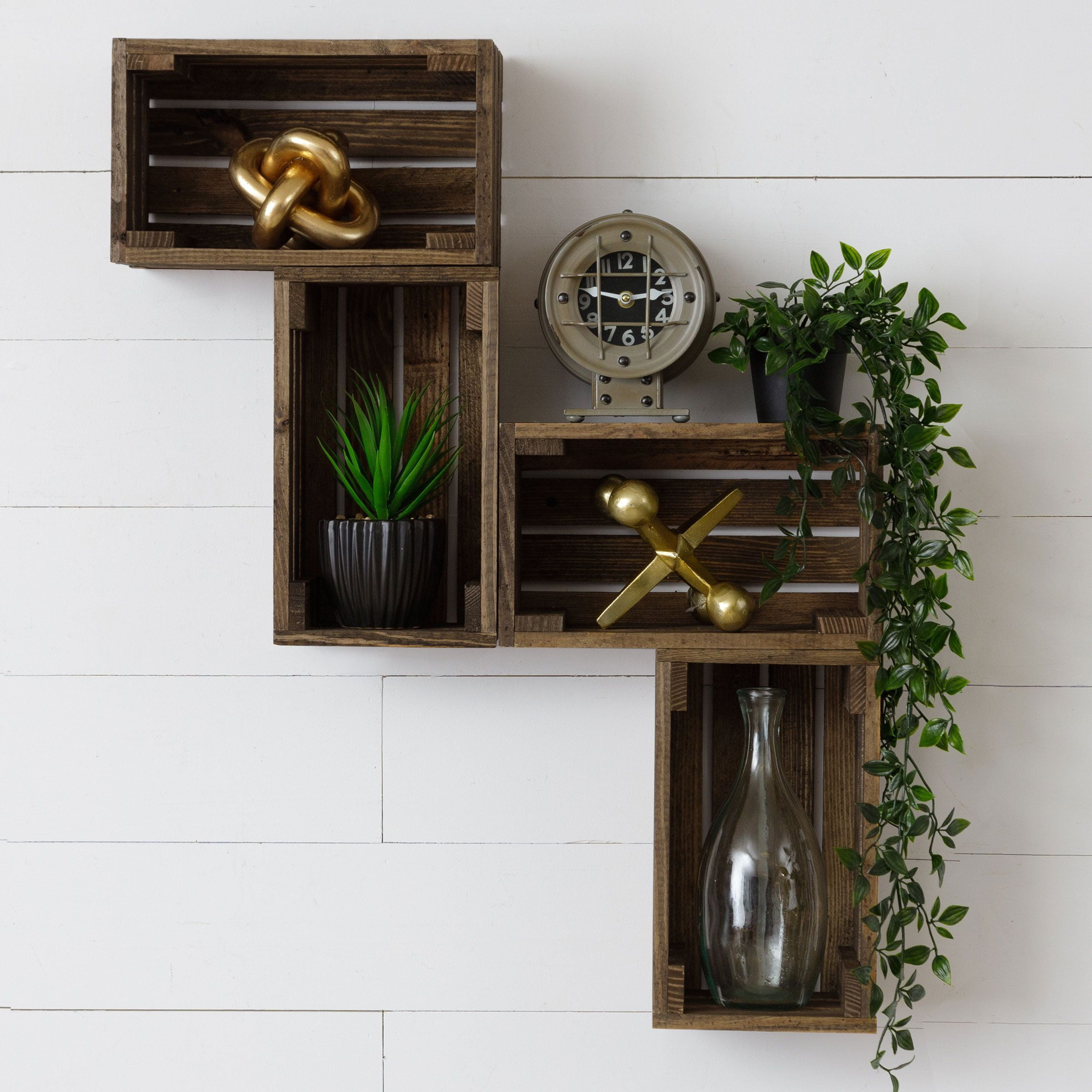 Chicory Wood Crate Shelf