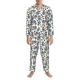 thumbnail image 3 of Salouo Funny Excavator Print Button-Front Long Sleeve Pajama Set for Men, Soft 2Pjs Men's Long Sleeve Sleepwear-XX-Large, 3 of 7