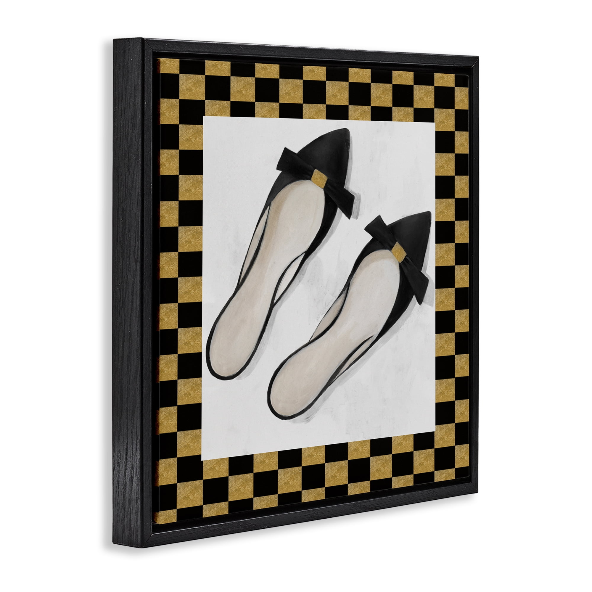 Stupell Industries Sleek Black Sliders Black Framed Floater Canvas Wall Art, design by Lorenzo Collective