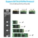 thumbnail image 3 of Kuymtek Caja de caja SSD USB tipo C M.2 (Cable USB-C a USB-A+Cable USB-C a USB-C), 3 of 9