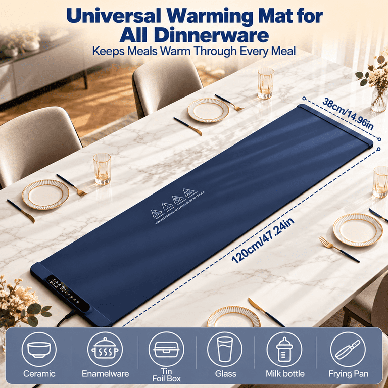 Yuwenus Electric Warming Tray, 47-Inch Large Surface photo 2