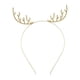 thumbnail image 3 of Diademas navideñas con diamantes de imitación, diadema navideña con astas, bonita diadema Dorado, 3 of 9