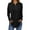 Black, variant on Women's Long Sleeve Tops with V-Neck and Button Detail, Casual Petite T-Shirts with Drop Shoulder and Curved Hem, Breathable Comfortable Blouse for All Seasons Beige L