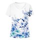 thumbnail image 4 of Fiudx Ofertas Del Día Moda Mujer Casual Cuello En V Blusa Sólida Manga Corta Camiseta Verano Tops, 4 of 4