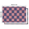 thumbnail image 5 of Red White and Blue Star Striped Pattern Summer Placemats Table Placemats Set Of 6-Linen Kitchen Washable Placemats Table Mats 11.8"x17.7" Non-Slip Heat Resistant, 5 of 5