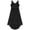 Black, variant on TiaoBug Kids Girls Junior V Neck Chiffon Party Gown High Low Hem Dress