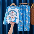 thumbnail image 1 of Pijama de Anime Sanrio para niños, conjunto de ropa de casa de manga larga con cuello redondo, Top y pantalón con estampado de Kuromi Cinnamoroll My Melody, para otoño, 1 of 1