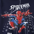 thumbnail image 3 of Disney Marvel Spider-Man Boys Cotton Hooded Sweatshirt Toddler Pullover Hoodie Kids Deep Blue Top Halloween Gift Sizes 2-9Y, 3 of 9