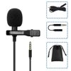 Lavalier Lapel Microphone Set with Shock Mount Universal Video Microphone for iPhone, iPad, iPod Touch, Android-Omnidirectional Mic Perfect for YouTube, Interview, Podcast