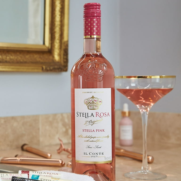 Stella Rosa Stella Pink Semi Sweet Ros Wine 750ml Glass Bottle Piedmont Italy Serving Size 8oz