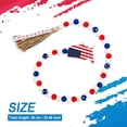thumbnail image 3 of IUAMXWU Independence Day Wooden Bead Garland Wreath Tiered Tray Decor Rustic Patriotic Red White Blue Beaded Garland with USA Flag for 4th of July Home Wall Hanging Decoration, 3 of 7