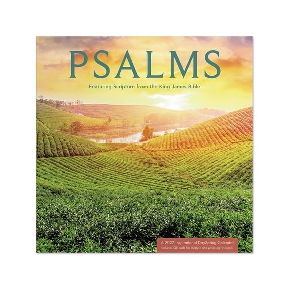 2027 Psalms KJV Hanging Wall Calendar 12x12 January-December Gridded