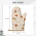 thumbnail image 4 of XMXT 2 Pcs Silicone Oven Mitts, Leaf Cake Design Illustration Thickened Non-Slip BBQ Gloves, Brown, 4 of 9