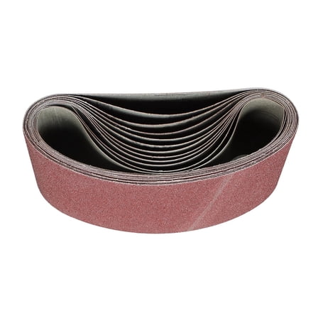 SEBLAFF 12Pcs 4 x 24 Inch Aluminum Oxide Sanding Belts Includes 2 Each of 60, 80, 120, 150, 240, 400 Grit Fit for All Kinds of Sander and Grinder