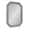 thumbnail image 3 of Kate and Laurel Palmer Large Rustic Farmhouse Wooden Octagon Wall Mirror, Distressed Two-Tone Coastal Blue and Natural, 36x28, 3 of 6