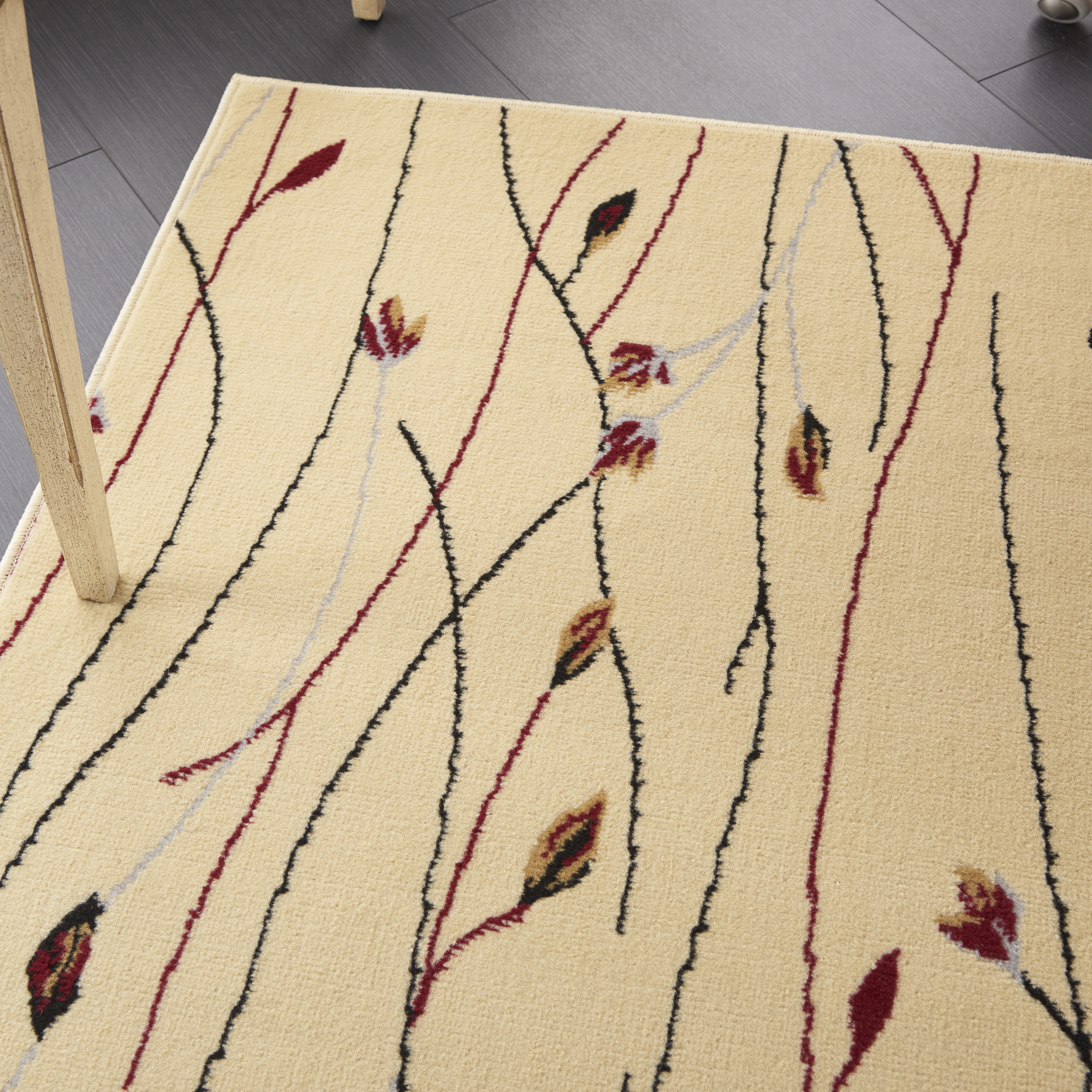 Nourison Grafix Contemporary Botanical Cream Area Rug