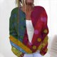 thumbnail image 1 of Cárdigan informal de punto estampado para mujer, con chaqueta abotonada y abrigo superior para mujer, 1 of 5