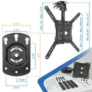 Mount-It! Flip-Down Ceiling TV Mount, Fits Screen Size 23-55 , 44 lb. Capacity, Adjustable Height, Works With Slanted Ceiling