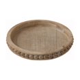 thumbnail image 1 of Creative Co-Op Plateau Rond Décoratif en Bois Blanchi, 1 of 2