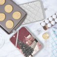 thumbnail image 5 of 2 Pack Pot Holders for Kitchen Heat Resistant Hot Pads Sets for Cooking Baking Pink Christmas Trees and Houses, 5 of 7