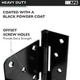 thumbnail image 4 of Ilyapa Heavy Duty Shed Door Hinges, 6 Pack - Black Cold Rolled Steel Square Hinges for Gate, Barn or Storage Shed, 4 of 4