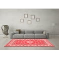 thumbnail image 3 of Ahgly Company Indoor Round Geometric Red Traditional Area Rugs, 5' Round, 3 of 4