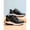 Black, variant on Women's Large Size Color Block Sneakers with Wedge Thick Platform Sole - Breathable Mid-Top Casual Sports Shoes Suitable for - Wear, Gym, & Everyday - Women Shoes