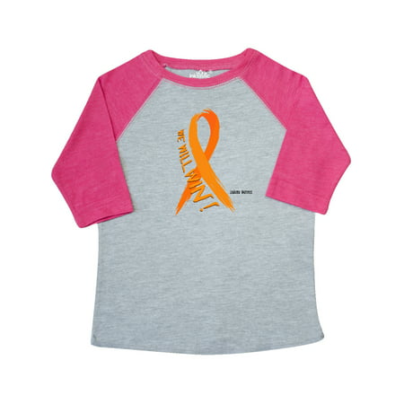 

Inktastic We Will Win Against Leukemia Ribbon Gift Toddler Boy or Toddler Girl T-Shirt