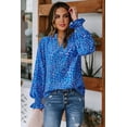 thumbnail image 4 of Blusa MASCOMODA de chifón floral con cuello en V y manga larga para mujer, 4 of 6