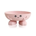 thumbnail image 2 of Paja de trigo PP Box Encantador portátil Lavable Antideslizante 6 Holes de drenaje Caso Casa interior Almacenamiento de baño Bandeja Accesorios Rosa Speravity HA011713-02, 2 of 7