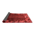thumbnail image 2 of Ahgly Company Indoor Round Abstract Red Modern Area Rugs, 3' Round, 2 of 4