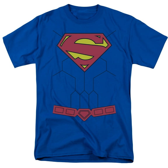 Superman Men's New 52 Torso T-shirt Small Royal