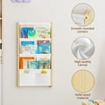 thumbnail image 3 of Estantería infantil montada en la pared BPMFDTNL de madera natural de 4 niveles, 3 of 7