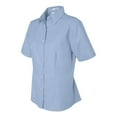 thumbnail image 2 of FeatherLite Women's Short Sleeve Stain Resistant Oxford Shirt 5231 Light Blue XL, 2 of 5