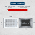 thumbnail image 2 of Fits 12x8 Duct Opening 1 WAY Steel Air Supply Diffuser by Handua | Register Vent Cover Grill for Sidewall and Ceiling | White | Outer Dimensions: 13.75" X 9.75", 2 of 8