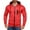 Red, variant on Men’s Hoodies Full Zip Up Hooded Sweatshirt Casual Lightweight Fleece Jacket With Drawstring Hood and Multiple Pockets Red,Size M-3XL