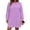 Purple, variant on XRoczxe Women's Long Sleeve Sweatshirt Dress with Pockets, Casual Loose Fit Mini Tunic Top, Soft Cotton Blend Pullover for Fall Winter Layering