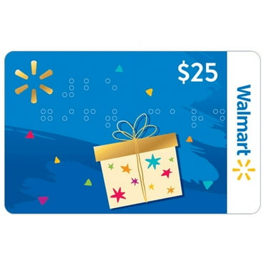 $25 Walmart Braille Gift Card
