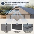 thumbnail image 3 of Patiowell 4'x6' Outdoor Storage Shed – Heavy-Duty Double-Wall Resin, Lockable Door with Window, Built-in Ventilation, Strong Floor, Quick DIY Assembly for Garden & Tool Storage, Dark Gray, 3 of 7