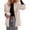 Beige, variant on Women's Faux Suede Western Blazer Jacket Notched Lapel Button Long Sleeve Oversized Business Casual Suit Jacket, Dressy Office Work Outerwear,Fall Clothing