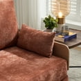 thumbnail image 6 of Leumius Foldable Sofa Bed,3-in-1 Convertible Sleeper Chair,Modern Foldable Sofa Chair With 3 Pillows for Small Spaces,Orange, 6 of 7