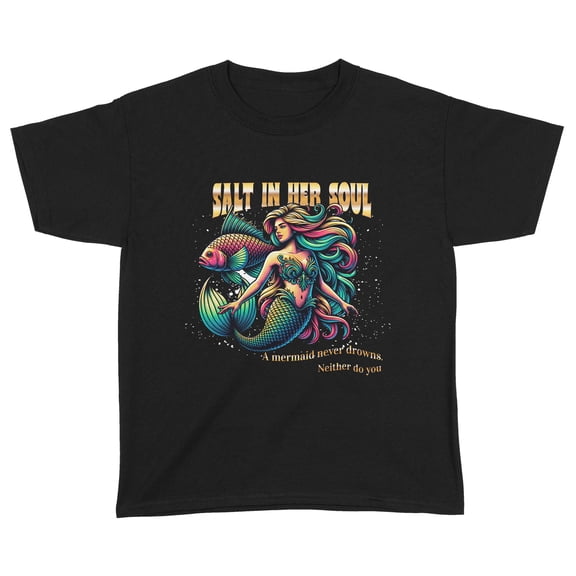 Salty Mermaid Youth Tee – Ocean Tough Edition