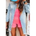thumbnail image 3 of Women's Beau Blue Distressed Long Denim Jacket, 3 of 9
