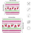 thumbnail image 3 of Summer Watermelon Dish Drying Mat for Kitchen 18"x24" in Watercolor Fruit with Pink Green Stripes Dish Drying Pad Dish Drainer Mats Fast Drying Dish Rack Counter Mats, 3 of 7
