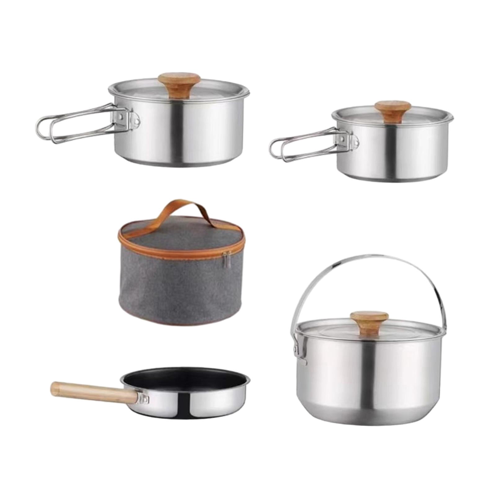 Nishiyuenyi Camping Cookware Kit Cooking Set Lightweight Frying Pan Outdoor Pot Cookset for without kettle