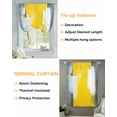 thumbnail image 3 of Yellow Grey Tie Up Curtains for Window, Thermal Insulated Balloon Shade Adjustable Rod Pocket Curtains Valance Panels for Kitchen Bathroom Cafe 42 x 54 Oil Painted Modern Abstract Vintage, 3 of 6