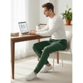 thumbnail image 5 of Men's Running Pants Lightweight Joggers Athletic Pants with Zipper Pockets army green M, 5 of 7