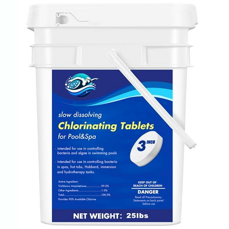 25 lbs 3 inch CHL0RINE TABLETS for Pool Inflatable Pools